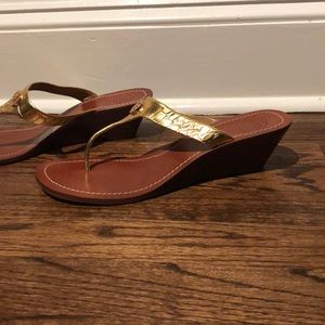 Tory Burch flip flop wedge